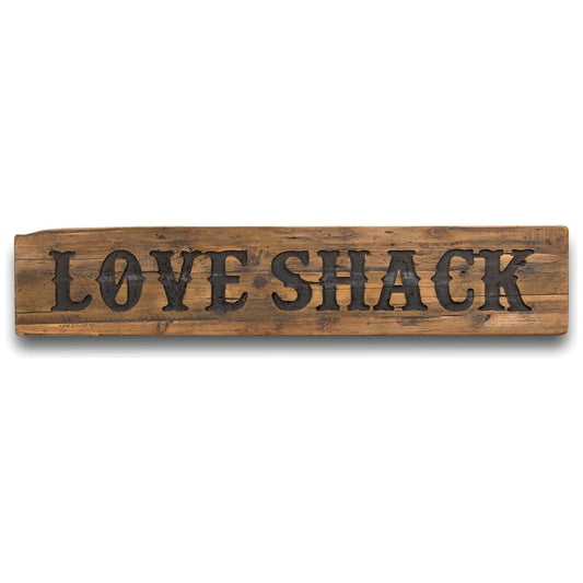 Love Shack Rustic Wooden Message Plaque - Ashton and Finch