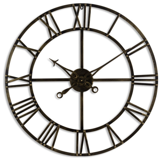 Small Antique Brass Skeleton Clock - Ashton and Finch