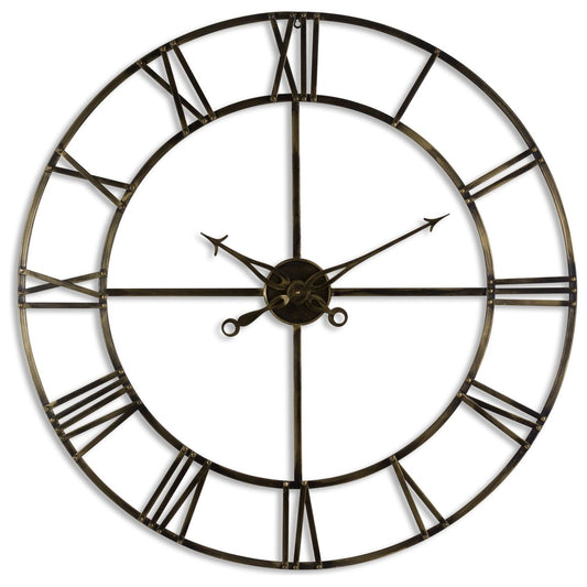 Large Antique Brass Large Skeleton Clock - Ashton and Finch