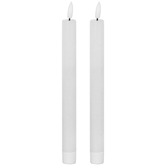 Luxe Collection Natural Glow S/ 2 White LED Dinner Candles - Ashton and Finch