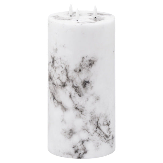 Luxe Collection Natural Glow 6x12 Marble Effect LED Candle - Ashton and Finch