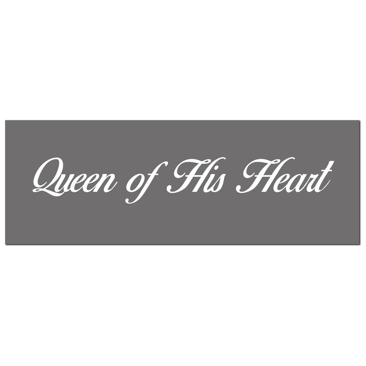 Queen Of His Heart Silver Foil Plaque - Ashton and Finch