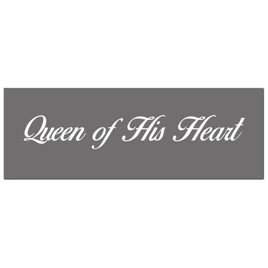 Queen Of His Heart Silver Foil Plaque - Ashton and Finch