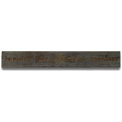 Laundry Grey Wash Wooden Message Plaque - Ashton and Finch