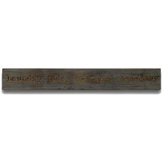 Laundry Grey Wash Wooden Message Plaque - Ashton and Finch