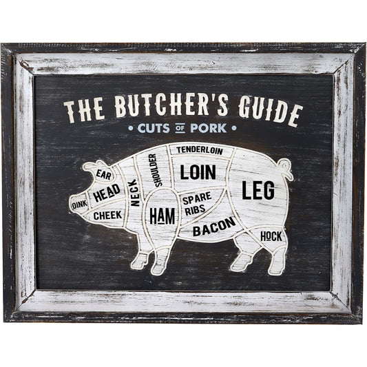 Butchers Cuts Pork Wall Plaque - Ashton and Finch