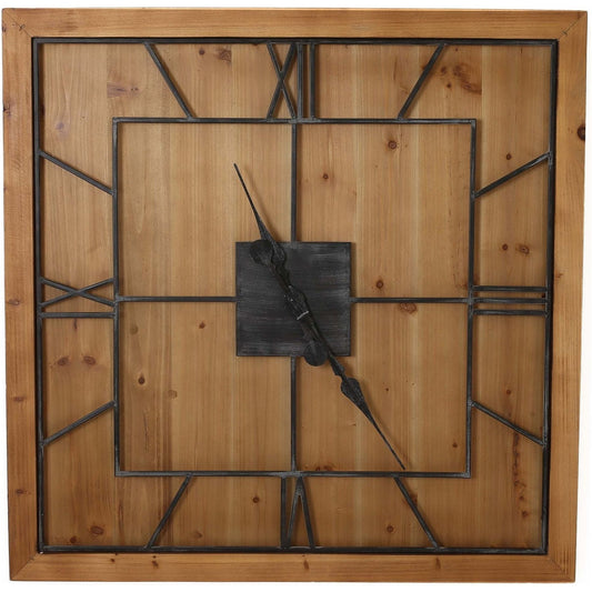 Williston Square Wooden Wall Clock - Ashton and Finch