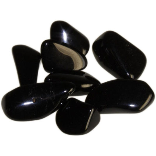Black Tourmaline 24 x Large Tumble Stones - Ashton and Finch
