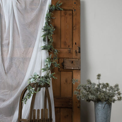 LED Winter Garland With Eucalyptus And Lambs Ear - Ashton and Finch