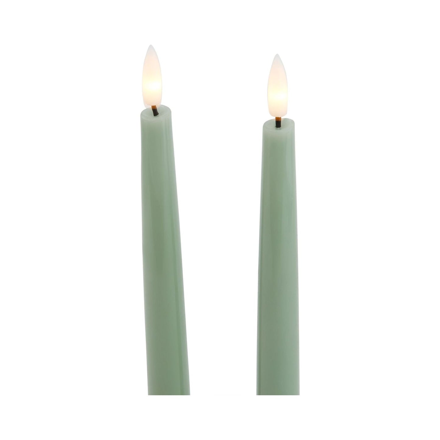 Luxe Collection S/2 Sage LED Wax Dinner Candles - Ashton and Finch