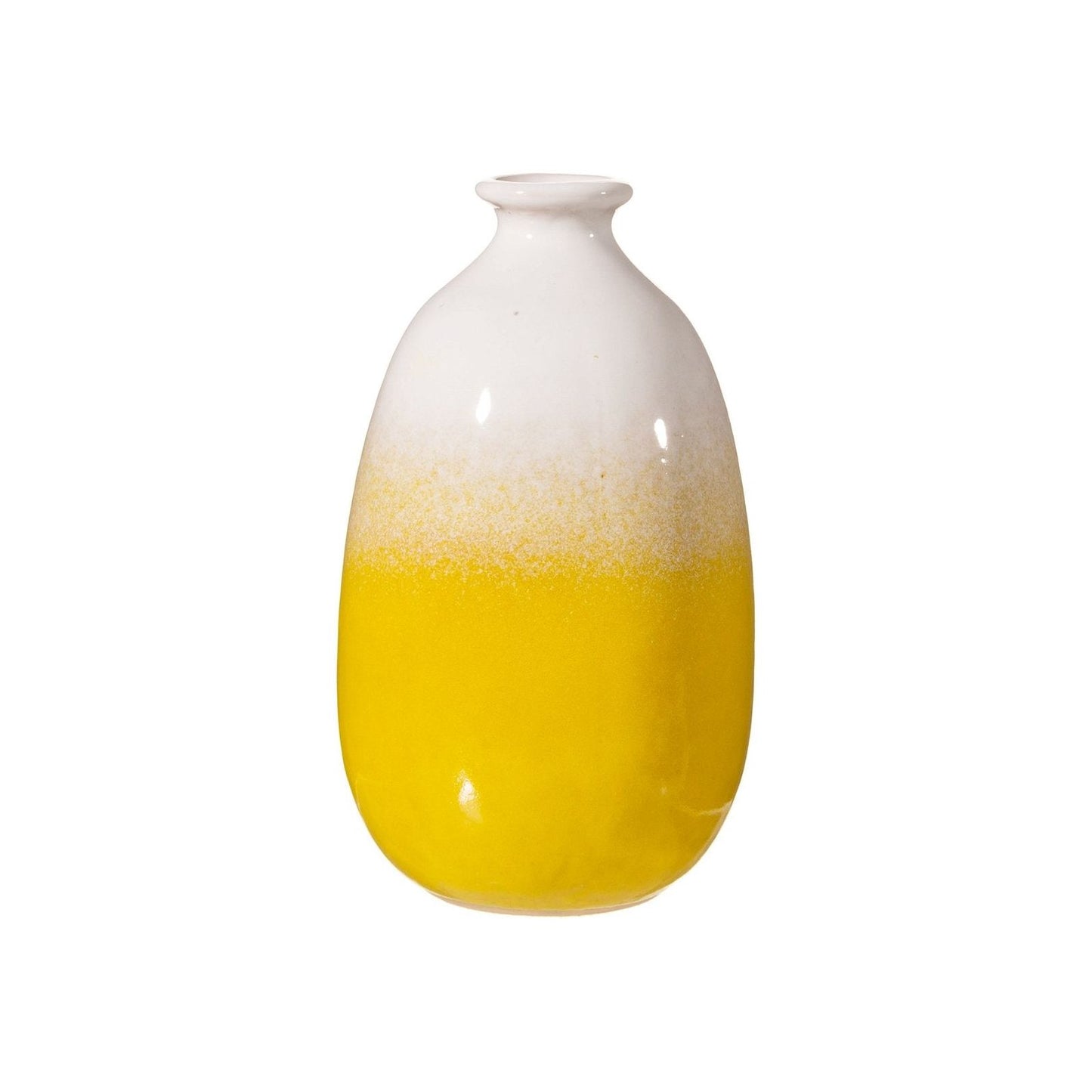 Dip Glazed Ombre Yellow Vase - Ashton and Finch