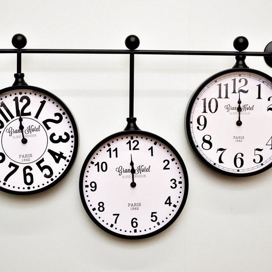 Metal Wall Clocks, Set of 3 Hanging - Ashton and Finch