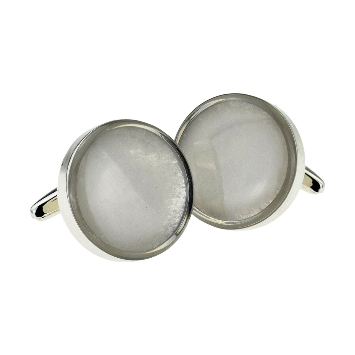 Encapsulated Salt 8th Anniversary Cufflinks | Ashton and Finch