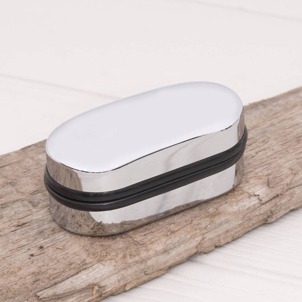 Engraved Chrome Cufflink Box | Ashton and Finch