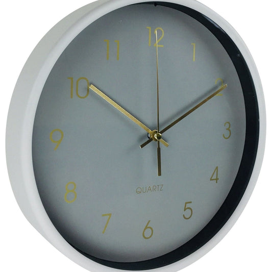 Round Wall Clock In Grey 25cm - Ashton and Finch