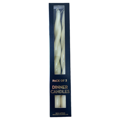Twist Candles Pack of 2, Ivory - Ashton and Finch