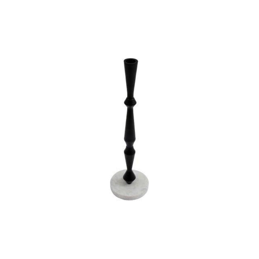 Black and Marble Effect Candlestick - Ashton and Finch