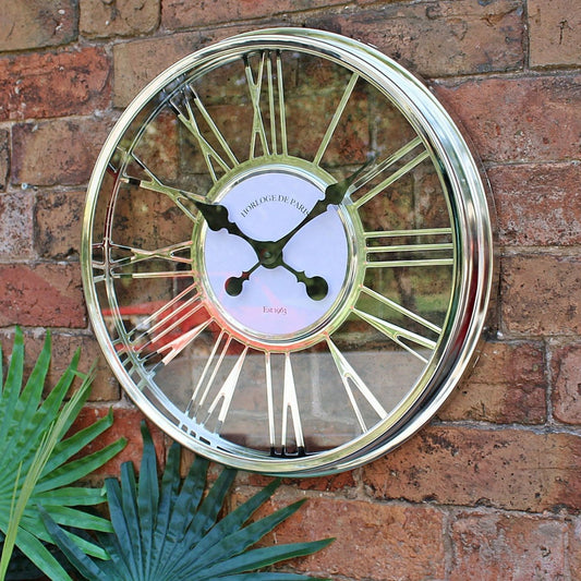 Large Silver Wall Clock 45cm - Ashton and Finch