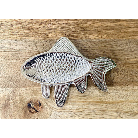 Silver Metal Fish Shape Tray 19cm - Ashton and Finch