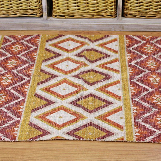 Moroccan Inspired Kasbah Rug, Diamonds and Zig Zags, 60x90cm - Ashton and Finch
