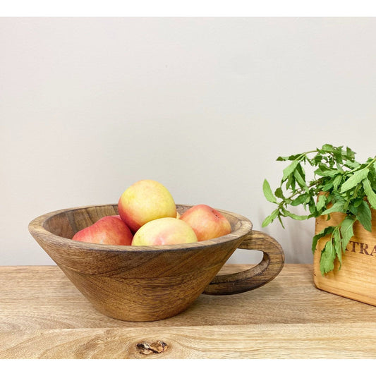 Wooden Bowl With Handle 30cm - Ashton and Finch