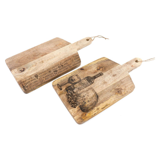 Pair of Engraved Chopping Borads Cheese and Wine - Ashton and Finch