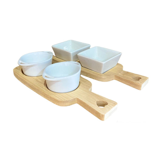 Dip Dishes On Bamboo Tray - Ashton and Finch