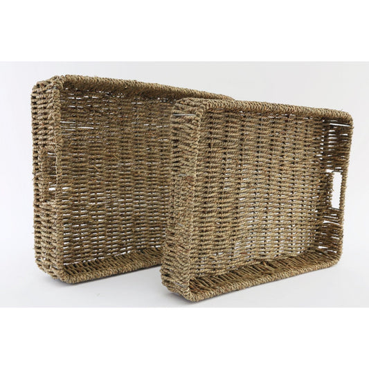 Two Dried Seagrass Trays - Ashton and Finch