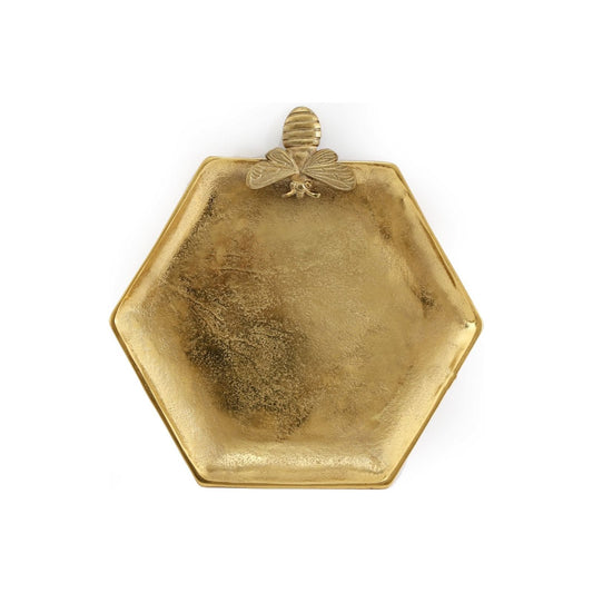 Large Gold Honeycomb Bee Tray - Ashton and Finch