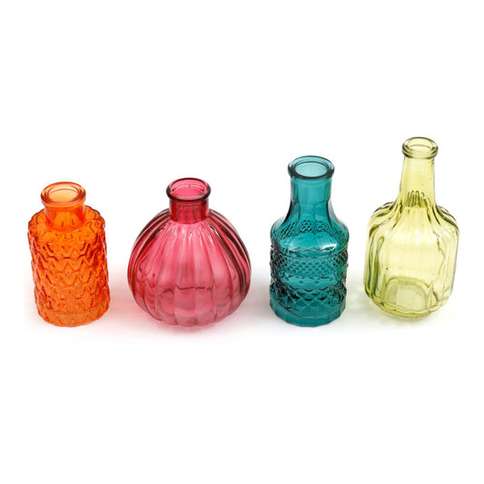 Set of Four Boho Posy Vase Bottles - Ashton and Finch