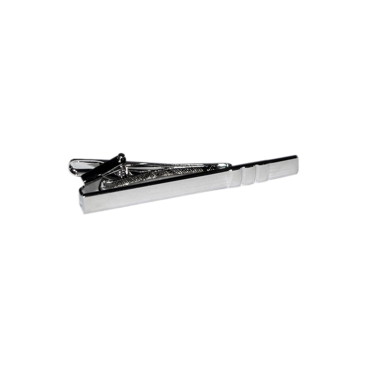 Silver Tie Clip With Triple Line | Ashton and Finch
