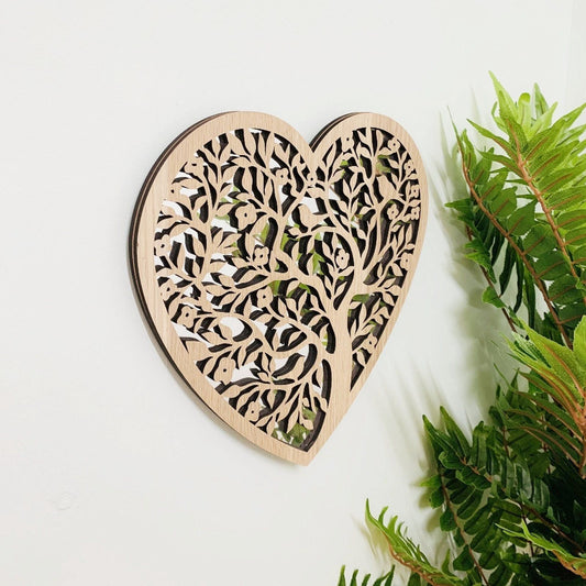 Heart Tree Of Life Cut Out Mirror 31cm - Ashton and Finch