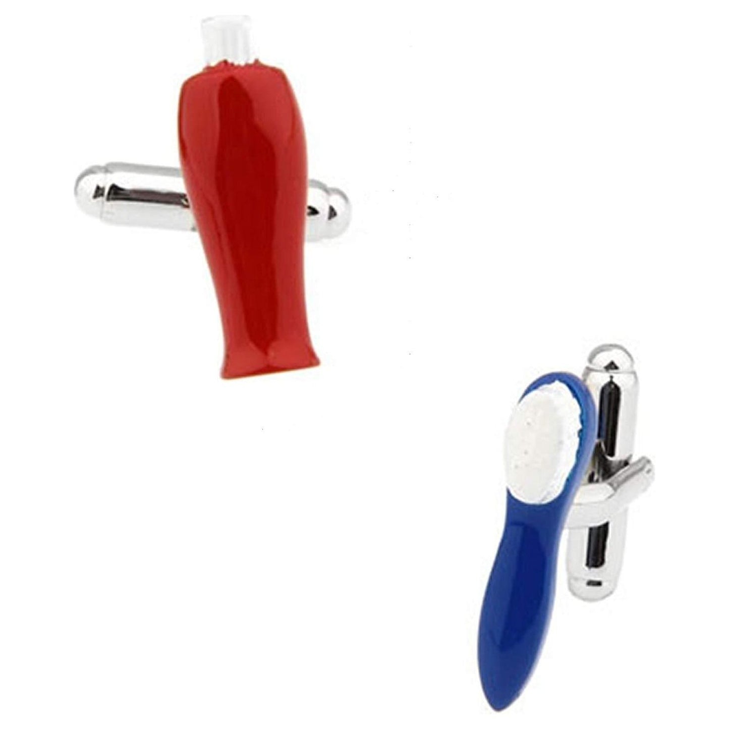 Toothpaste and Tooth Brush Cufflinks | Ashton and Finch