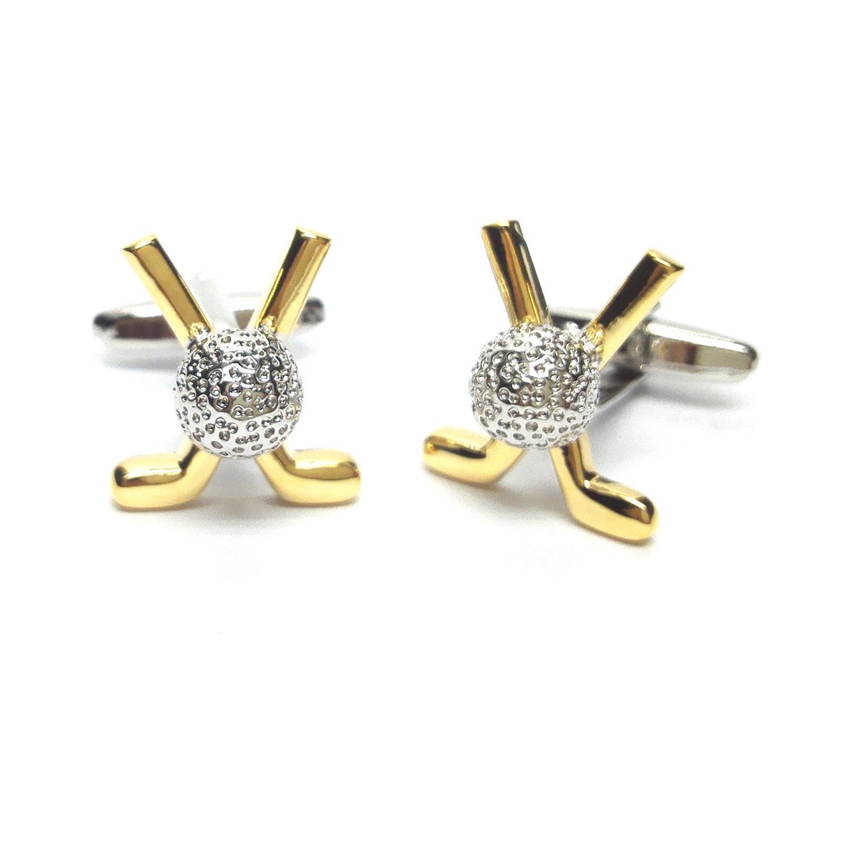 Two Tone Golf Clubs and Ball Sport Cufflinks | Ashton and Finch