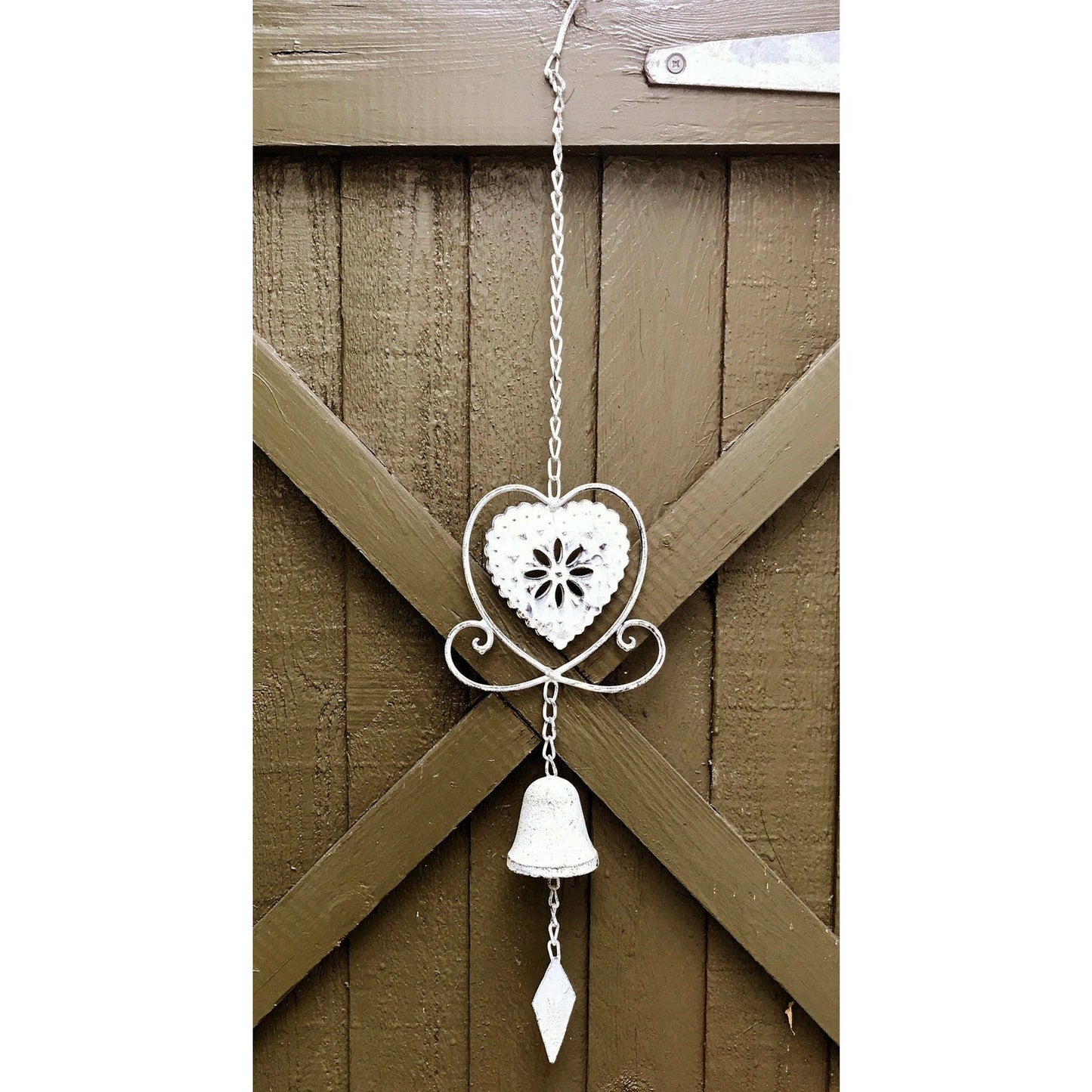 Cream Heart Hanging Decorative Bell - Ashton and Finch