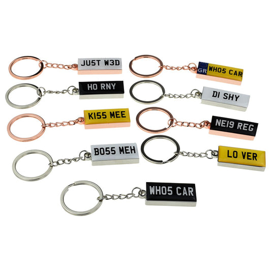 Personalised Number Plate Keyring - Ashton and Finch