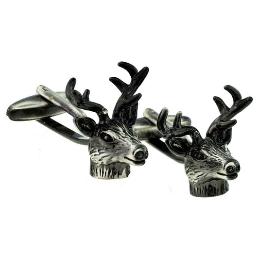 Antique Finish Stags Head Cufflinks - Ashton and Finch
