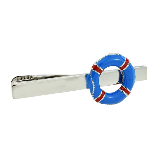 Blue Lifebuoy / Life Belt Ring Tie Clip Slide - Ashton and Finch
