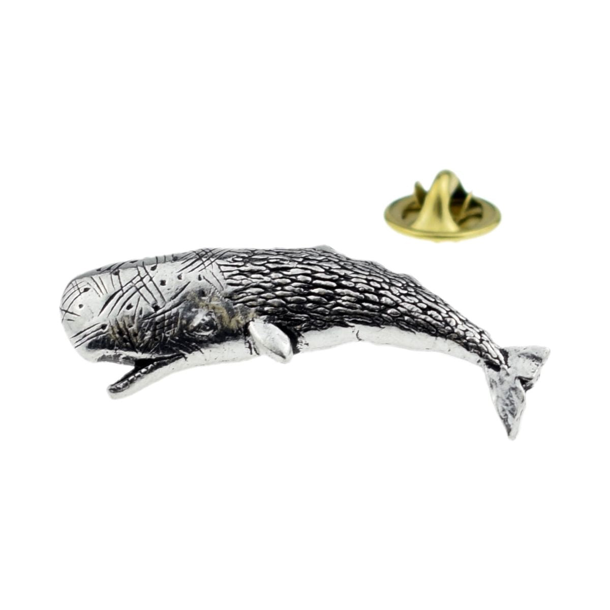 Whale Pewter Lapel Pin Badge - Ashton and Finch