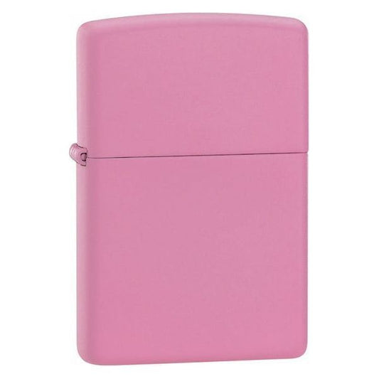Zippo Pink Matte Regular Engraved and Personalised - Ashton and Finch