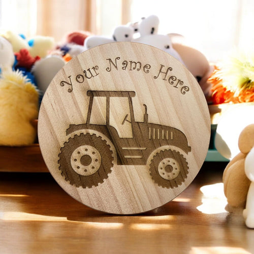 Personalised Tractor Coaster