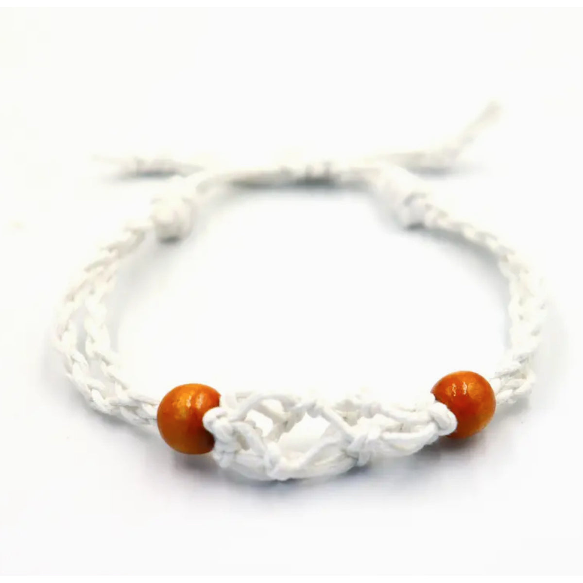 White Gemstone Bracelet Cord
