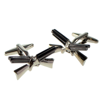 High Detail Crossed Shotguns Cufflinks | Ashton and Finch