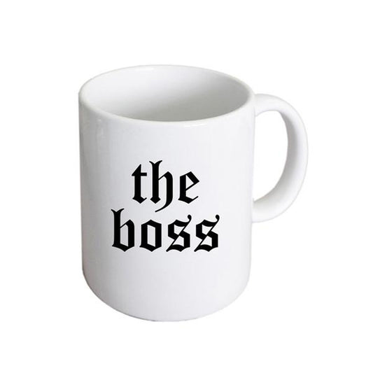 Boss Mug – Gothic Script Men’s Coffee Cup | Ashton and Finch