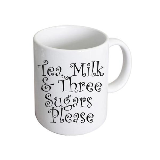 Tea Mug – Milk Three Sugars Coffee Cup | Ashton and Finch