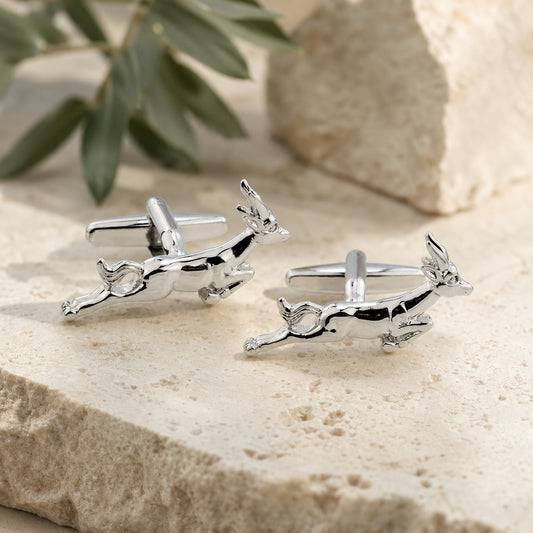 South African Springbok Cufflinks in a themed setting