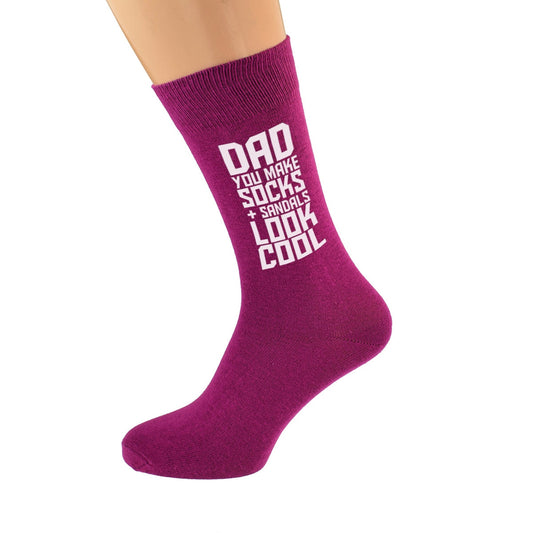 Dad You Make Socks Sandals Look Cool Fun Maroon Socks| Ashton and Finch