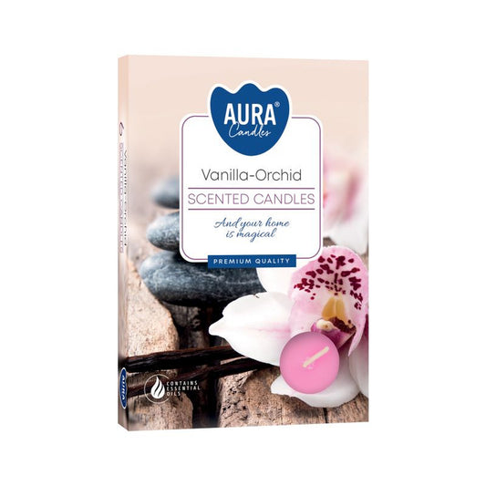 Vanilla Orchid Scented Tealight Candles Pack of 6