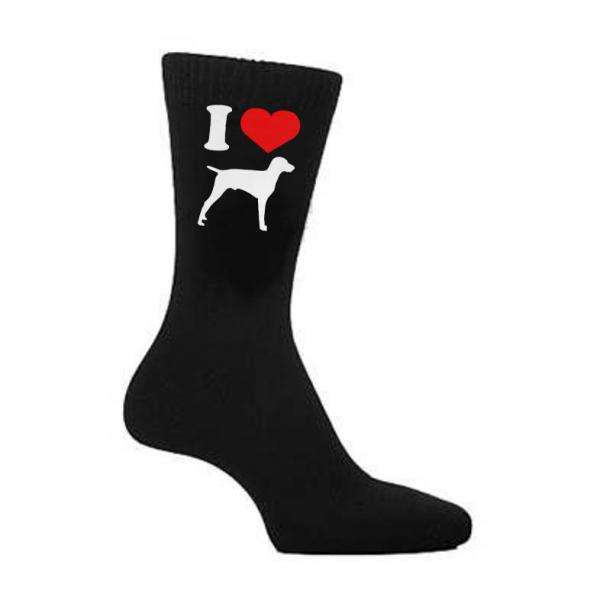 I Love Weimaraners Mens Black Socks| Ashton and Finch