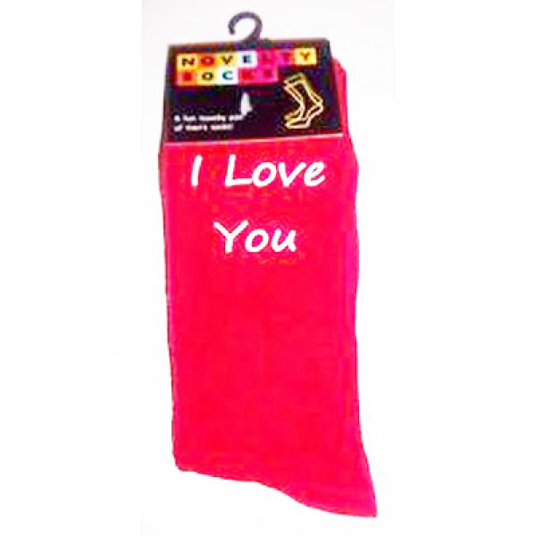 Red Mens I Love You Socks| Ashton and Finch